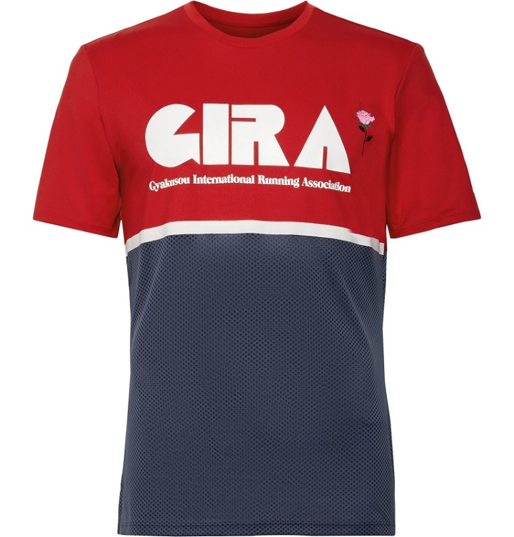 Photo: Nike x Undercover - GYAKUSOU NRG Printed Dri-FIT and Mesh Running T-Shirt - Red