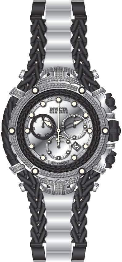 Invicta Gladiator Chronograph Quartz Diamond Silver Dial Mens Watch 48417
