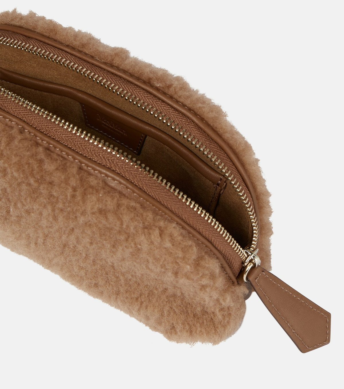 Max Mara - Casy camel hair and silk clutch
