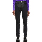 Sankuanz Black Leather Skinny Trousers