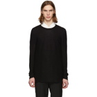 Hugo Black Linen Crewneck Sweater