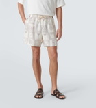 Loro Piana Bay printed silk twill shorts