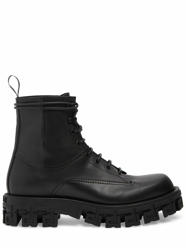Photo: VERSACE - Leather Combat Boots