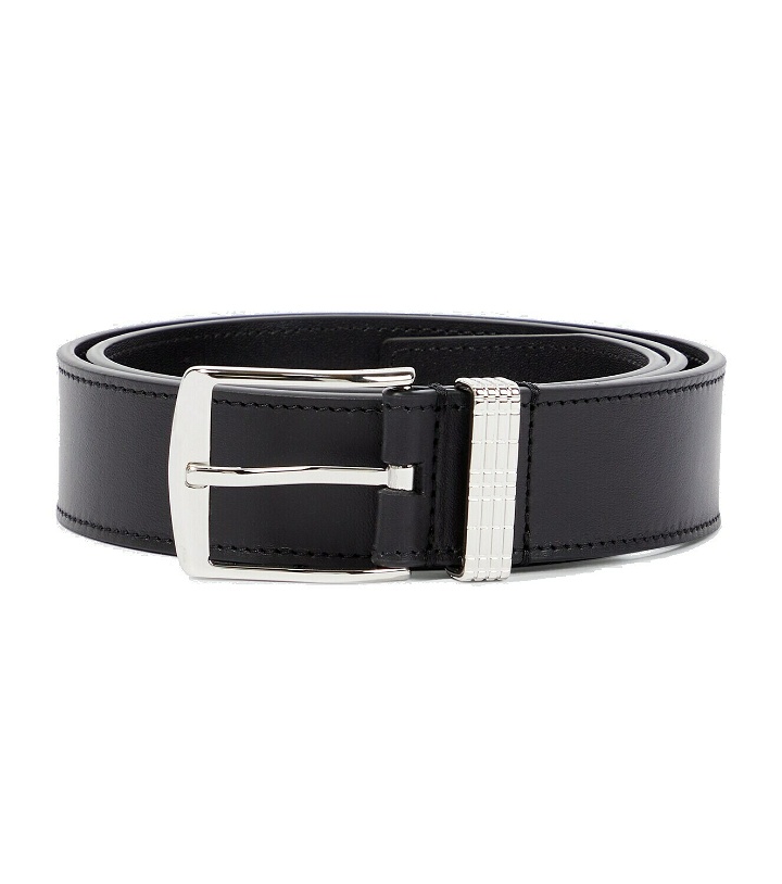 Photo: Burberry Check leather belt