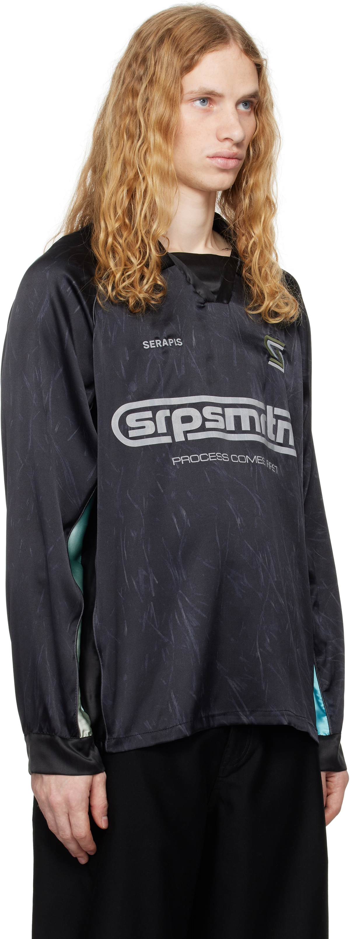 Serapis Black Silk Football Polo