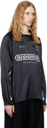 Serapis Black Silk Football Polo