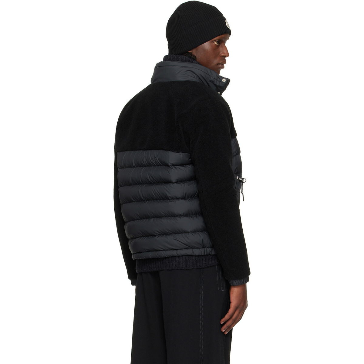 Moncler Black Mistral Teddy Short Down Jacket