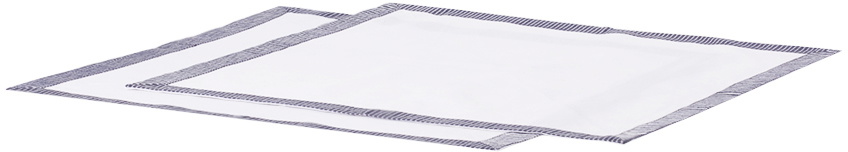 Gohar World Navy & White Opaline Dinner Napkin Set