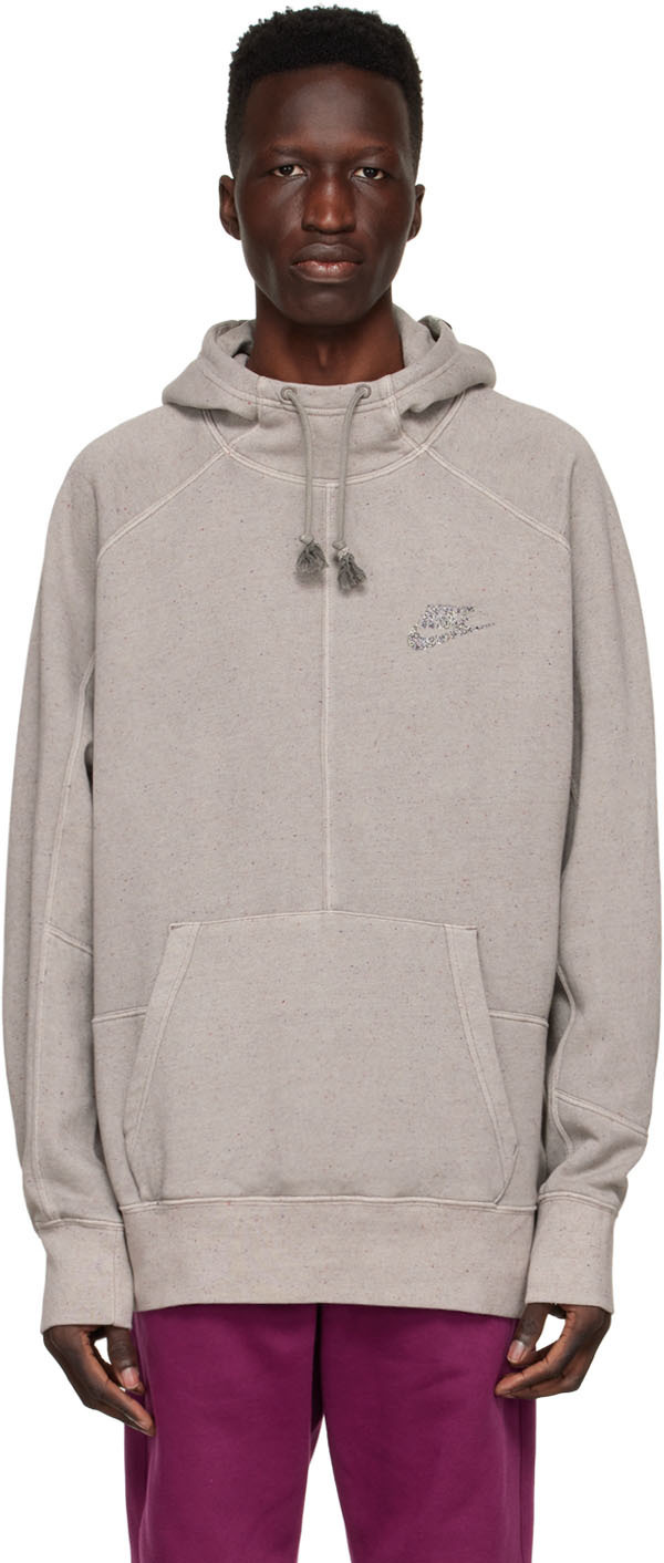 Grey cotton 2025 nike hoodie