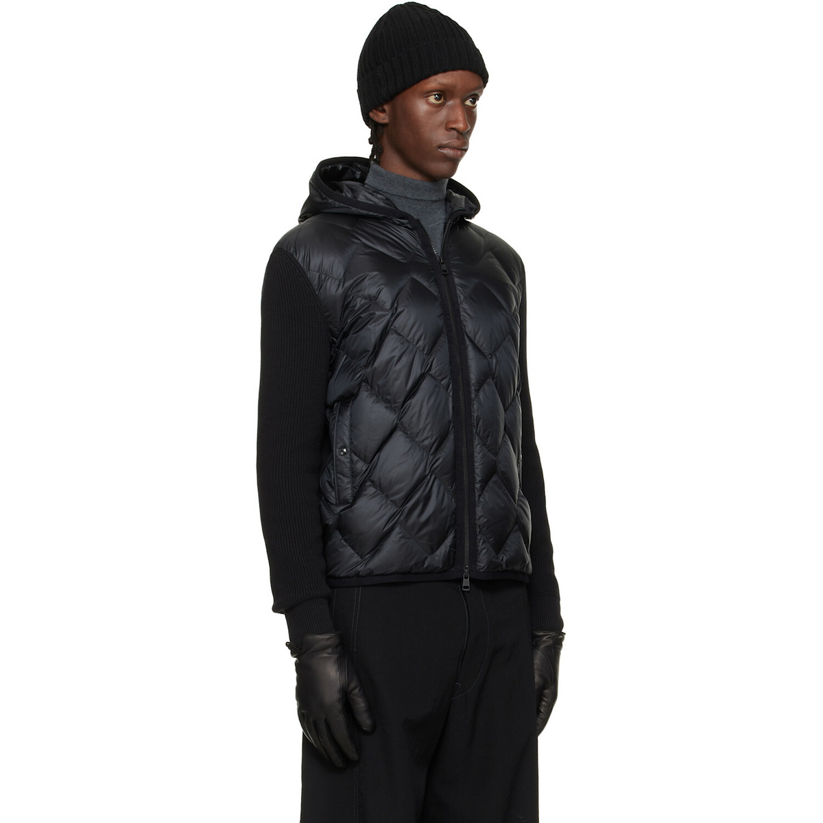 Moncler Black Archivio Cardigan Down Jacket
