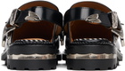 Toga Pulla Black Polished Leather Loafers