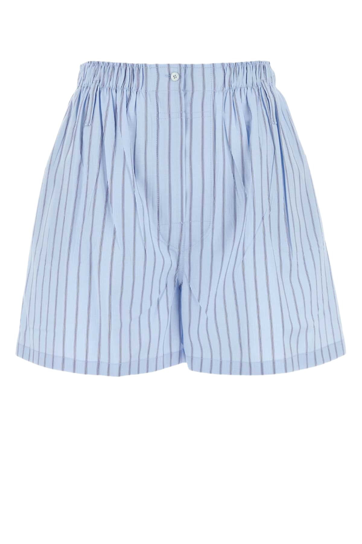 【関税&送料込】Prada Pastel Light Blue Poplin Shorts Prada Pastel Light Blue Poplin Shorts Prada