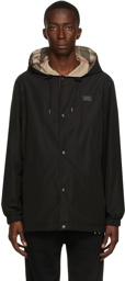 Burberry Reversible Black & Beige Check Elmhurst Jacket