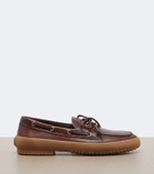 Miu Miu Leather boat shoes
