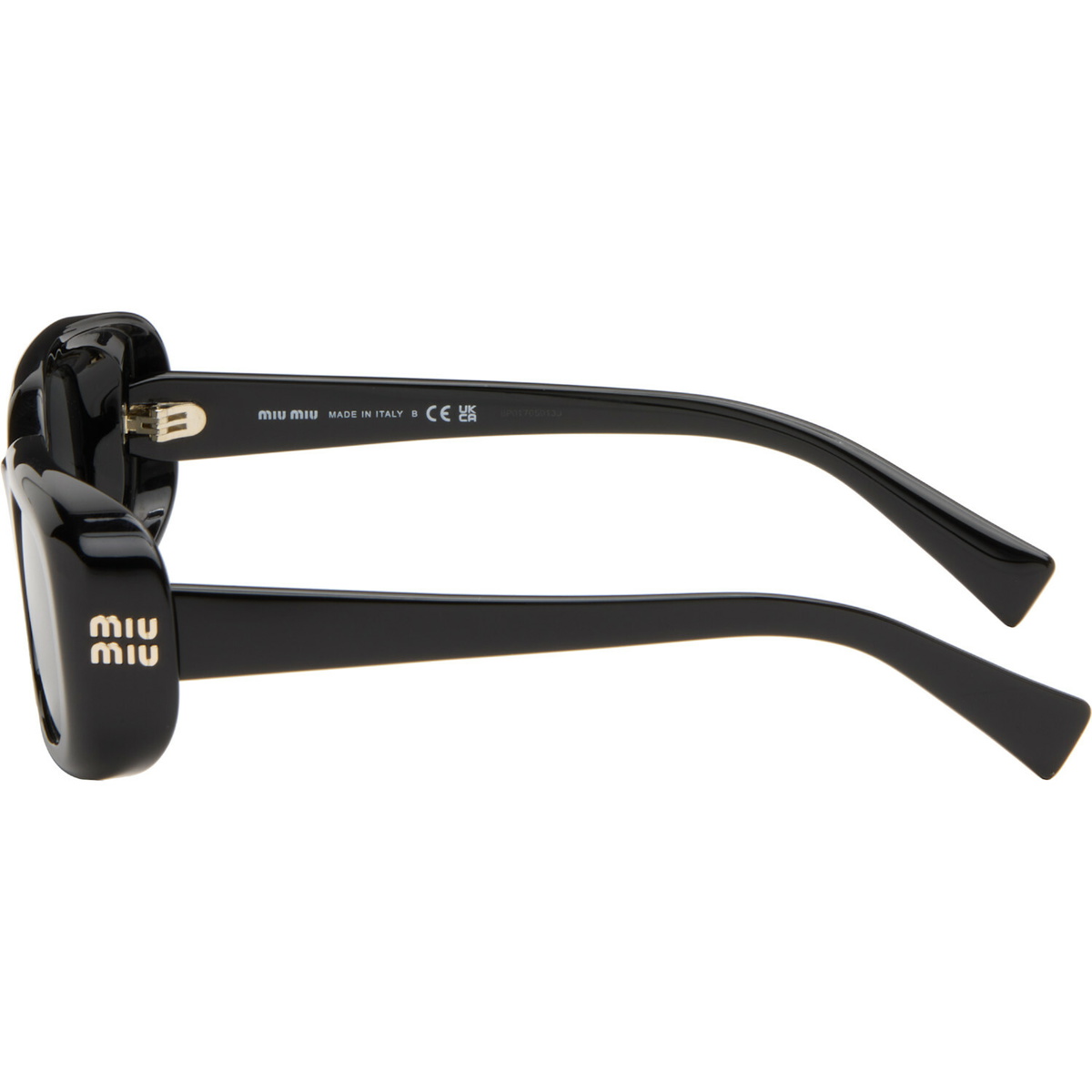Miu Miu Eyewear Black Rectangular Sunglasses
