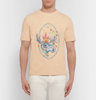 Acne Studios - Bemabe Rave Moose Embroidered Cotton-Jersey T-Shirt - Men - Orange