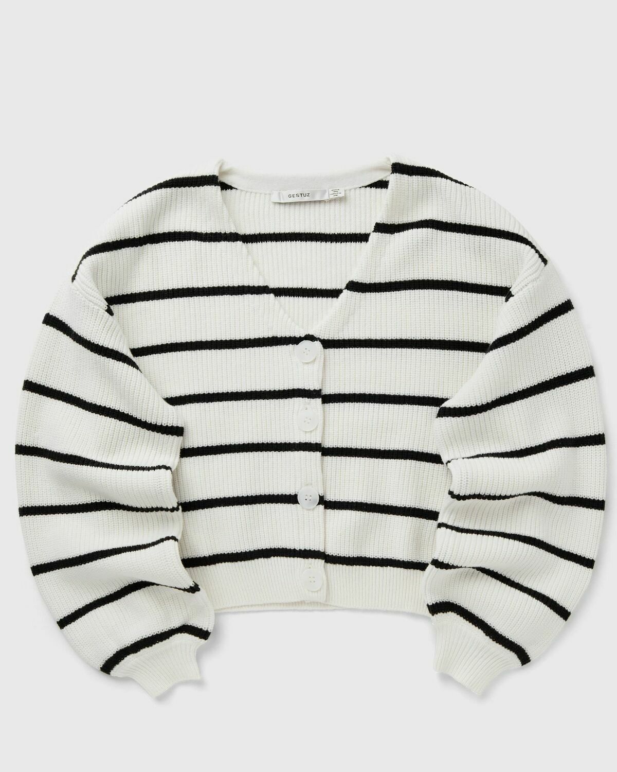 Gestuz MEBAGZ CARDIGAN STRIPED NOOS Beige Womens Zippers & Cardigan