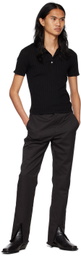 Dion Lee Black Wool Polo