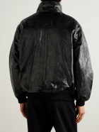 Auralee - Leather Blouson Jacket - Black