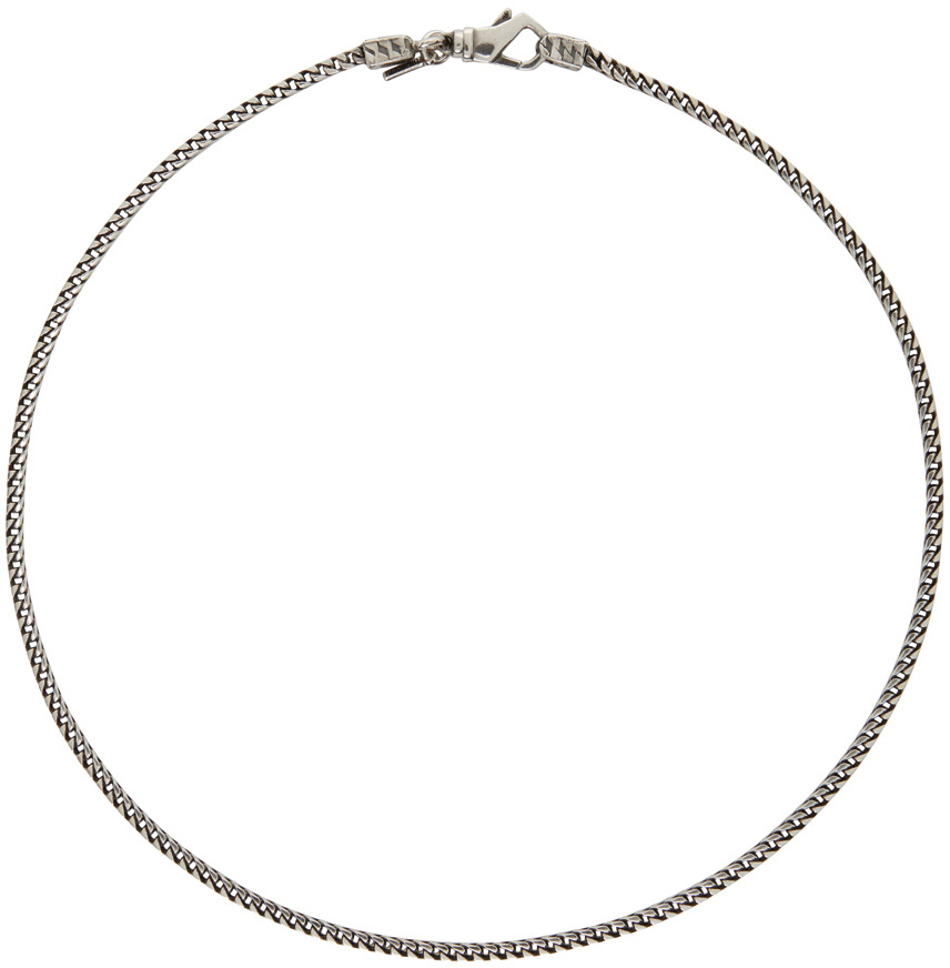 Emanuele Bicocchi Silver Box Chain Necklace