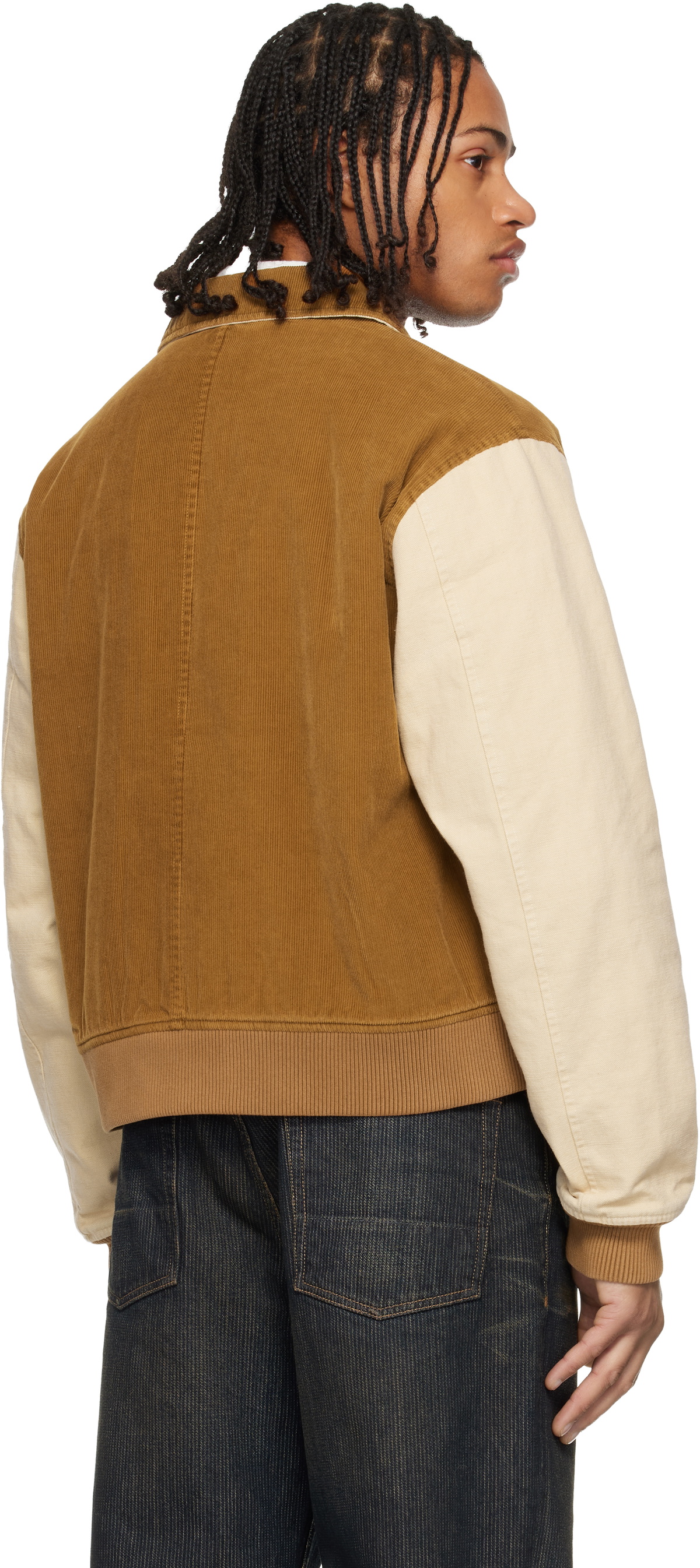 Wales Bonner Tan 'The Homecoming Varsity' Jacket