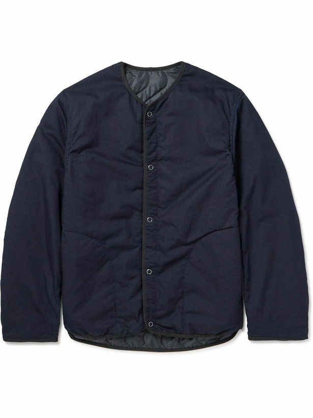 Photo: Blue Blue Japan - Padded Indigo-Dyed Cotton-Blend Shell Jacket - Blue