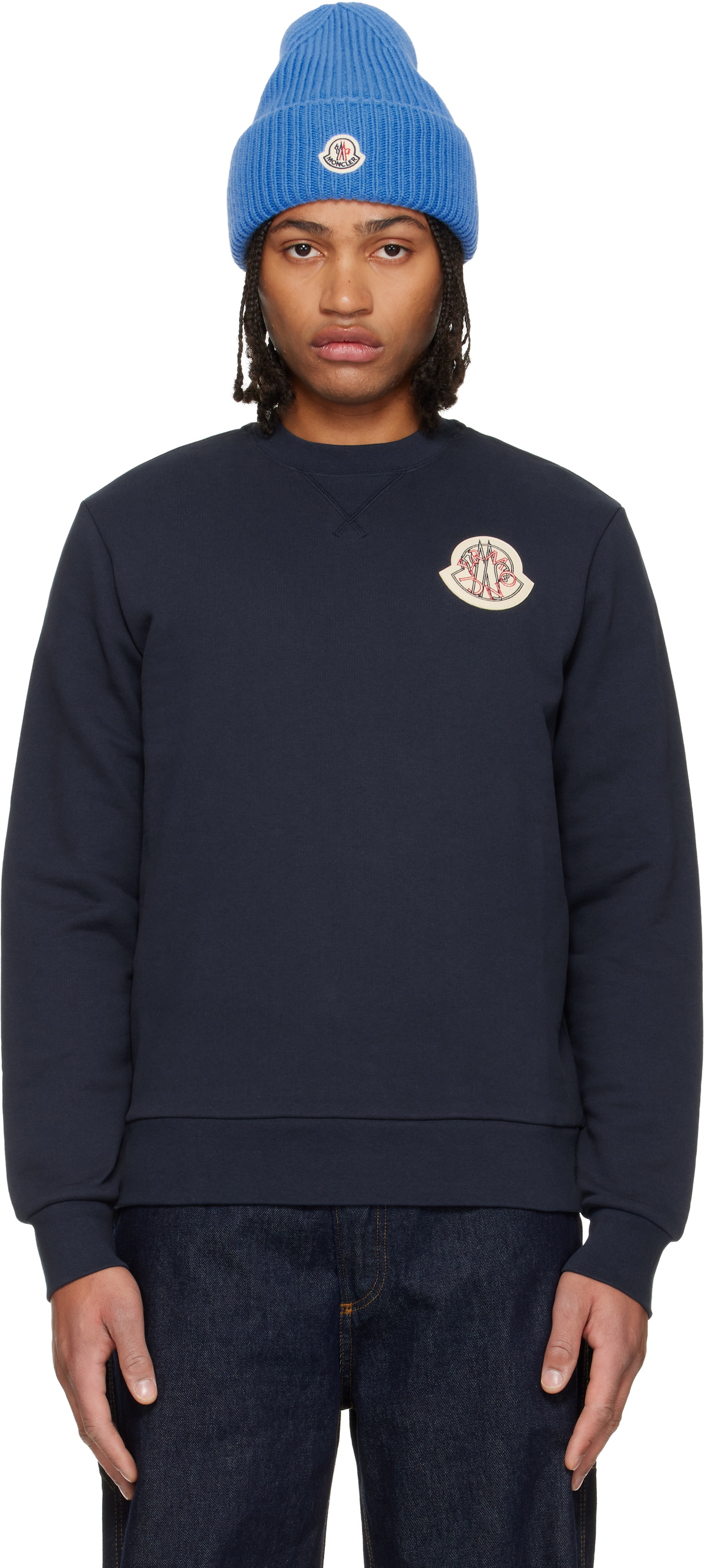 Moncler Navy Archivo Creativo Sweatshirt