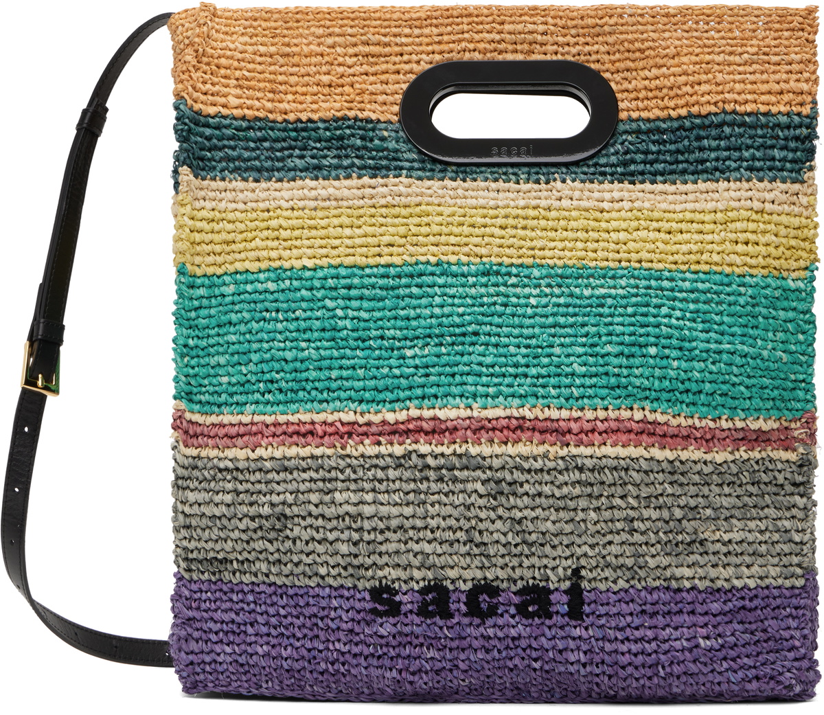 sacai Multicolor Raffia New Shopper Medium Bag Sacai