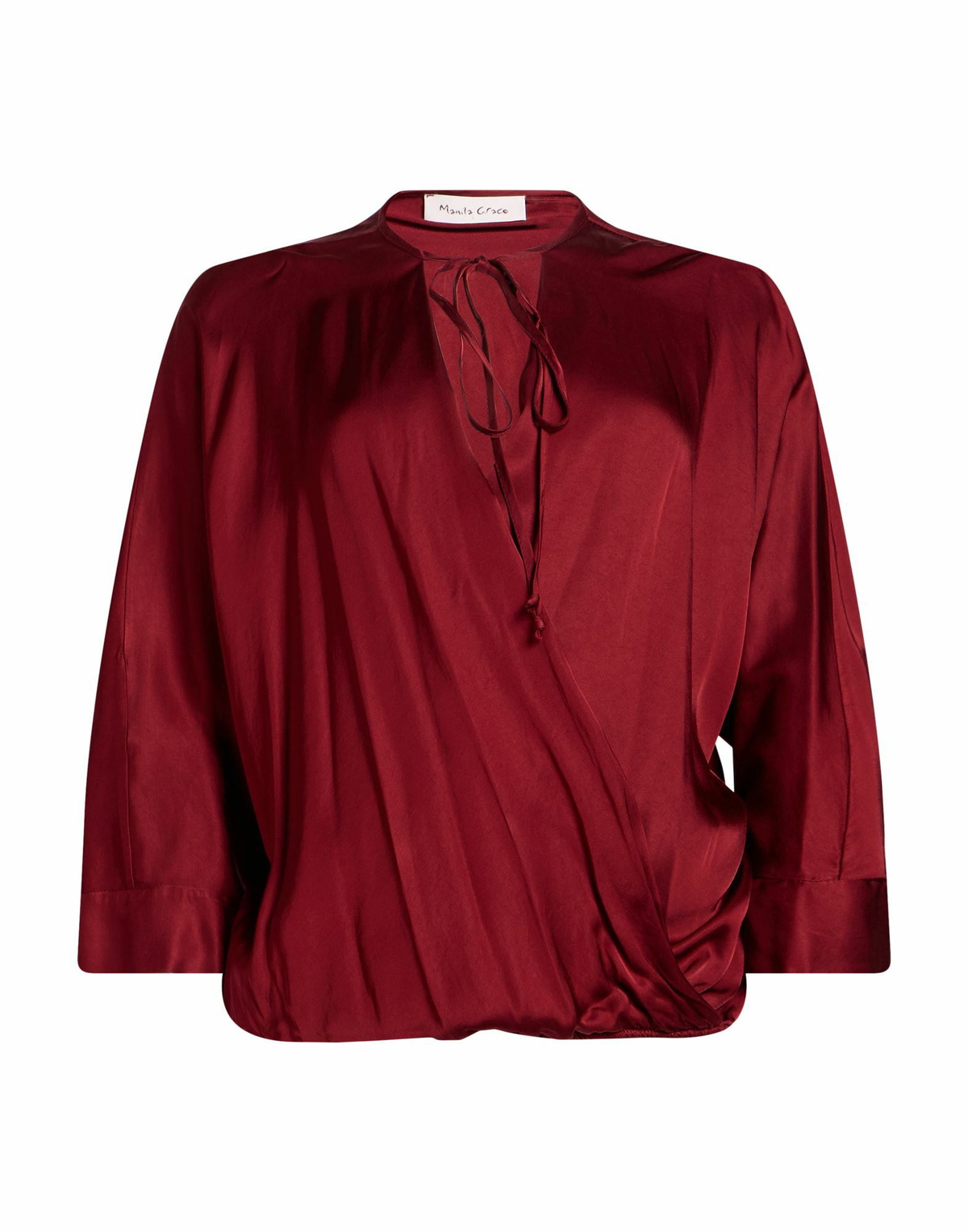Manila Grace Womens Top Burgundy