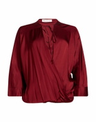 Manila Grace Womens Top Burgundy