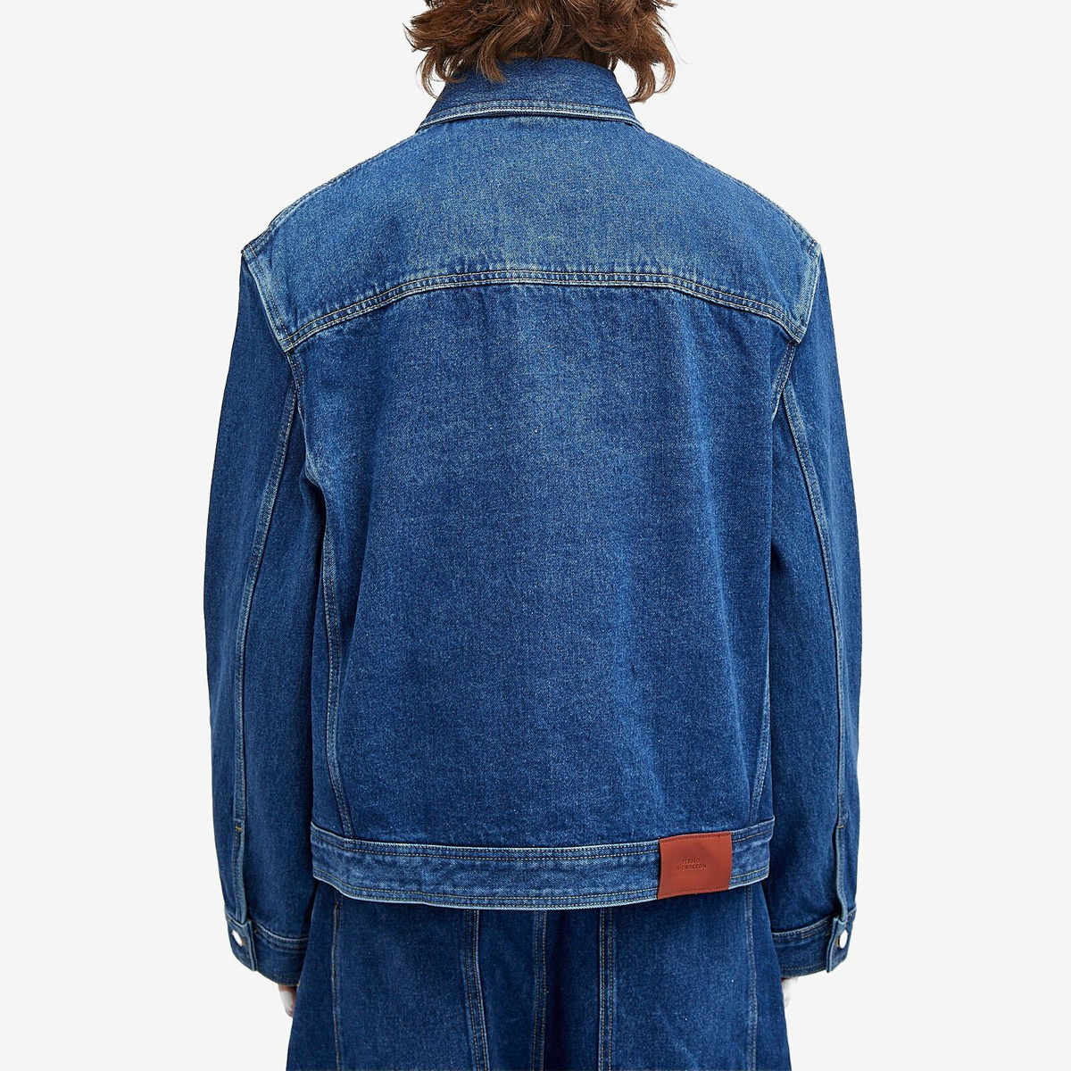 Studio Nicholson Men's Petar Patch Pocket Denim Jacket in Indigo Wash