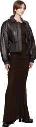 Holzweiler Brown Saphra Leather Jacket