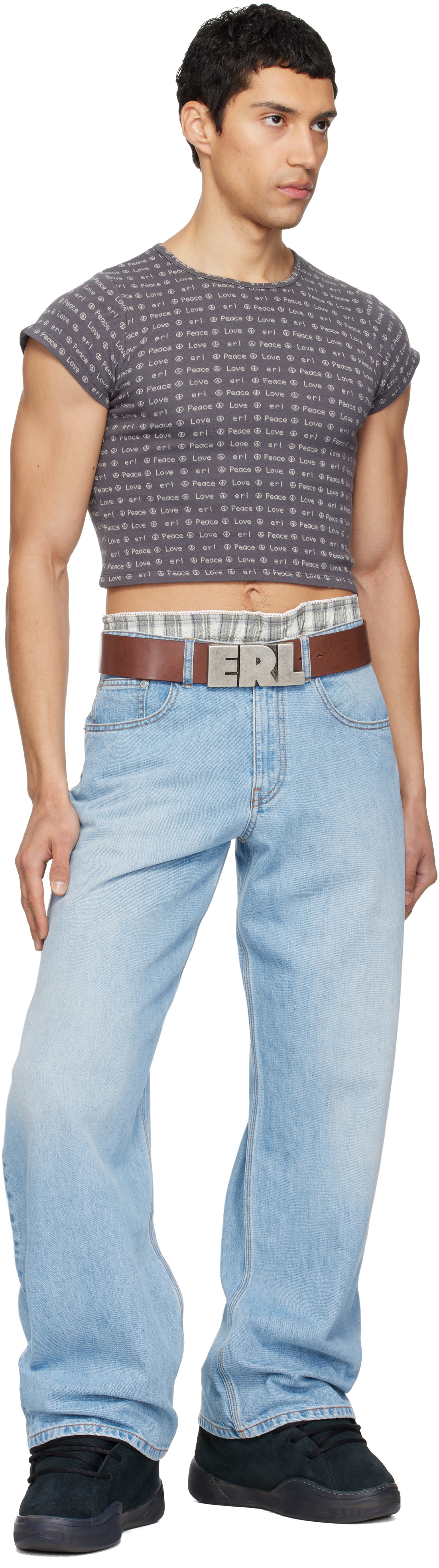 ERL Gray Jacquard Baby T-shirt