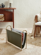 Soho Home - Meard Gold-Tone and Leather Magazine Rack