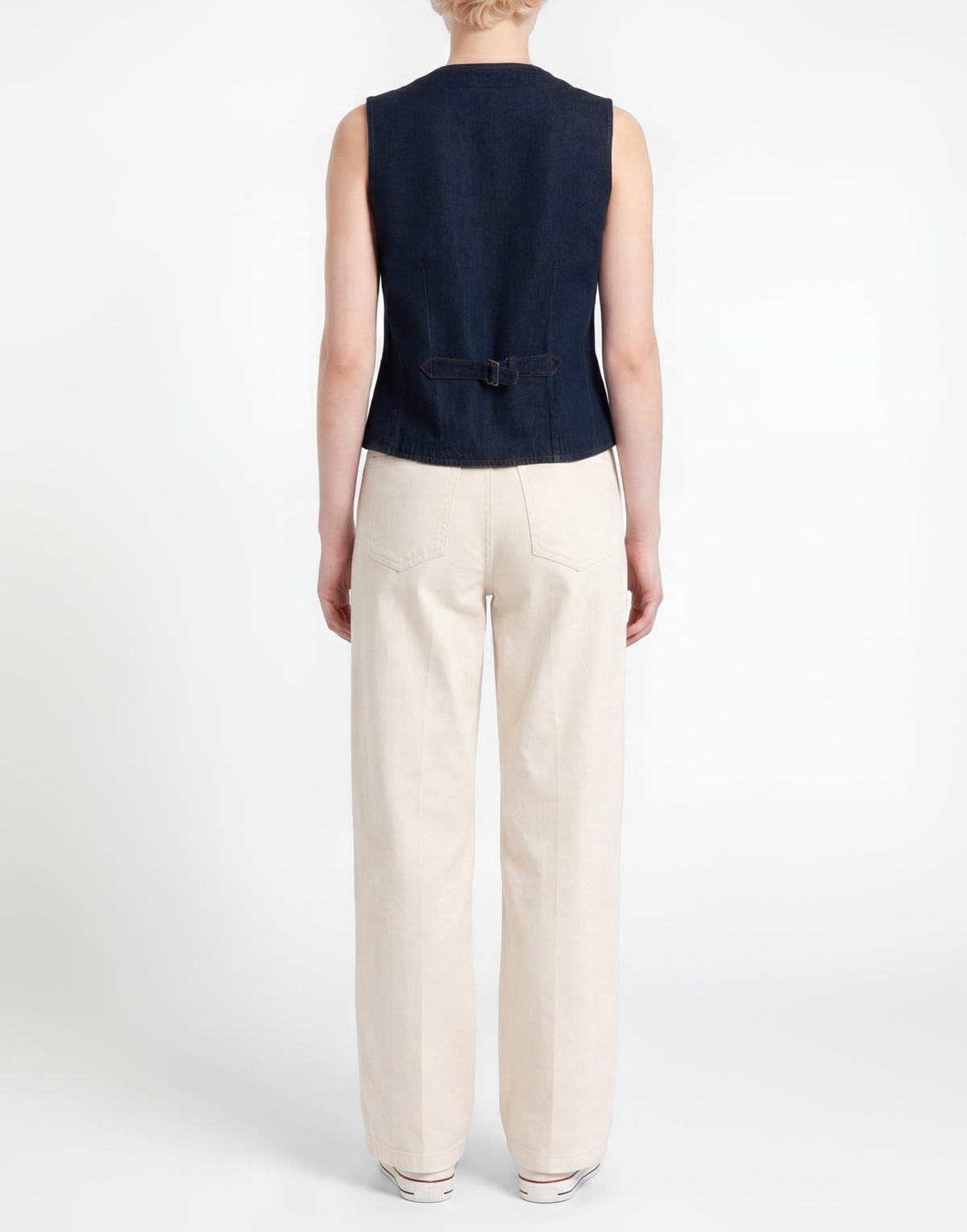 Officine Générale Womens Tailored Vest in Blue