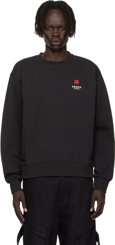 Photo: Kenzo Black Kenzo Paris 'Boke Flower' Embroidered Sweatshirt