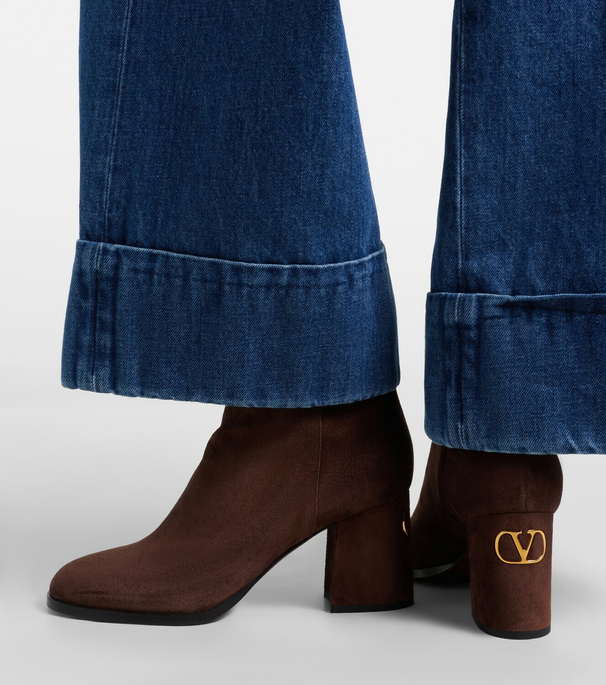 Valentino Garavani Fawcette VLogo suede ankle bots