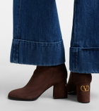 Valentino Garavani Fawcette VLogo suede ankle bots
