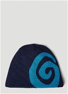 Swirl Beanie Hat in Blue
