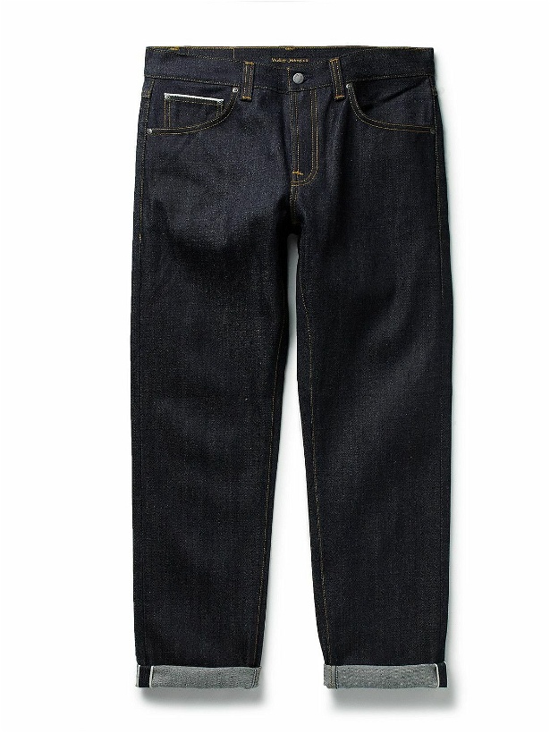 Photo: Nudie Jeans - Gritty Jackson Straight-Leg Selvage Jeans - Blue