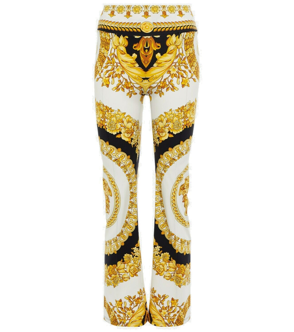 Versace Jeans Couture: White Watercolor Couture Leggings