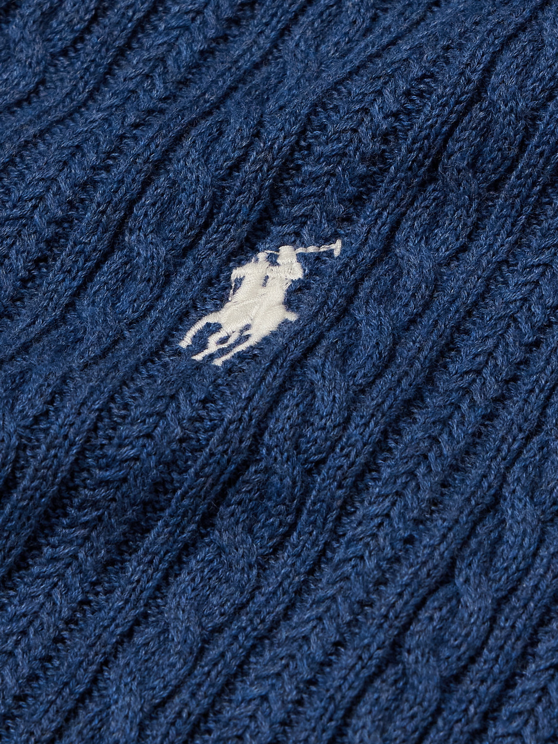 Polo Ralph Lauren - Logo-Embroidered Cable-Knit Cotton Vest - Blue