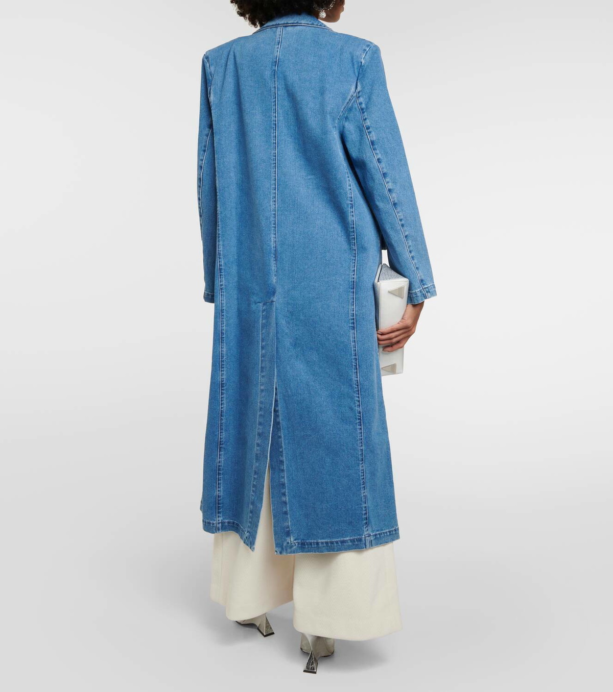 Giuseppe di Morabito Floral-appliqué denim coat