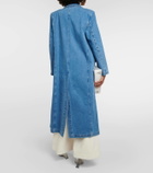 Giuseppe di Morabito Floral-appliqué denim coat