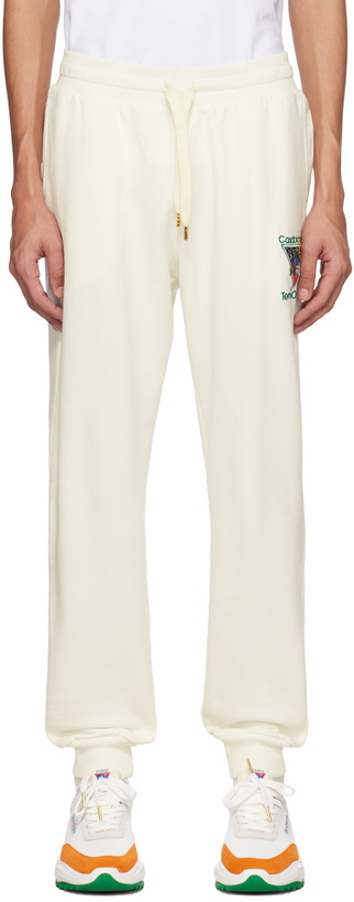 Photo: Casablanca Off-White 'Tennis Club' Icon Sweatpants