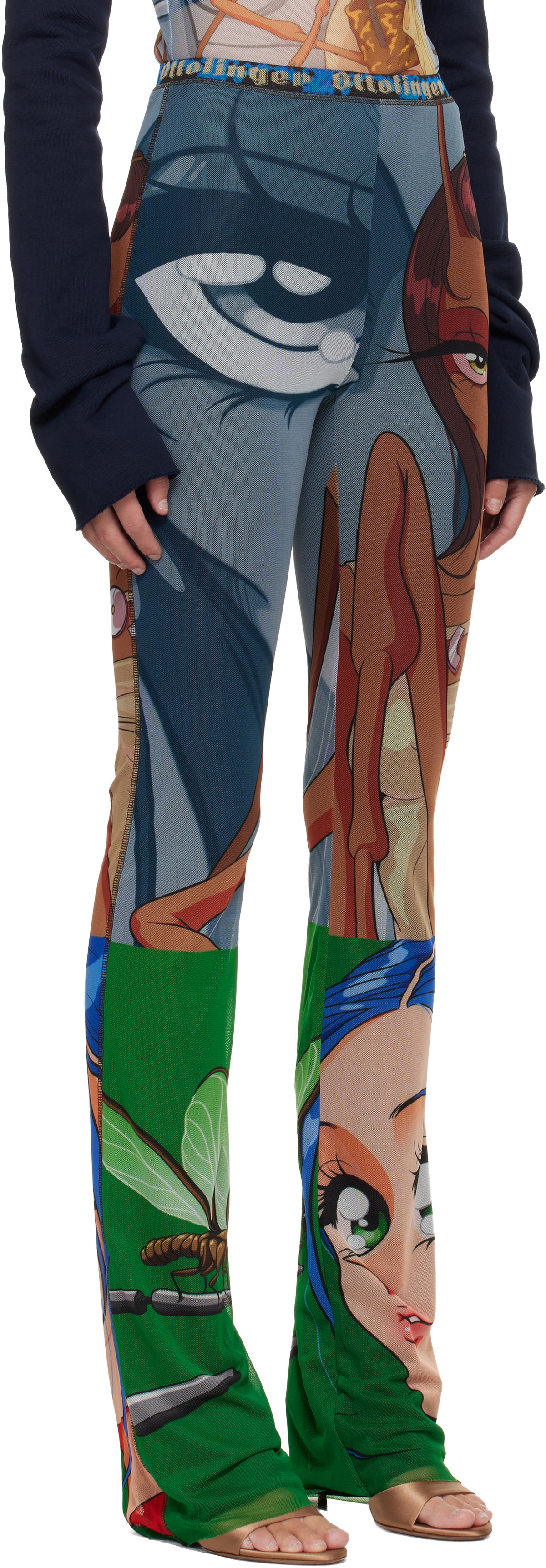 Ottolinger Blue & Green Mesh Lounge Pants