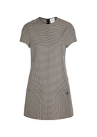 Courrèges Heritage Houndstooth Wool-blend Mini Dress Black