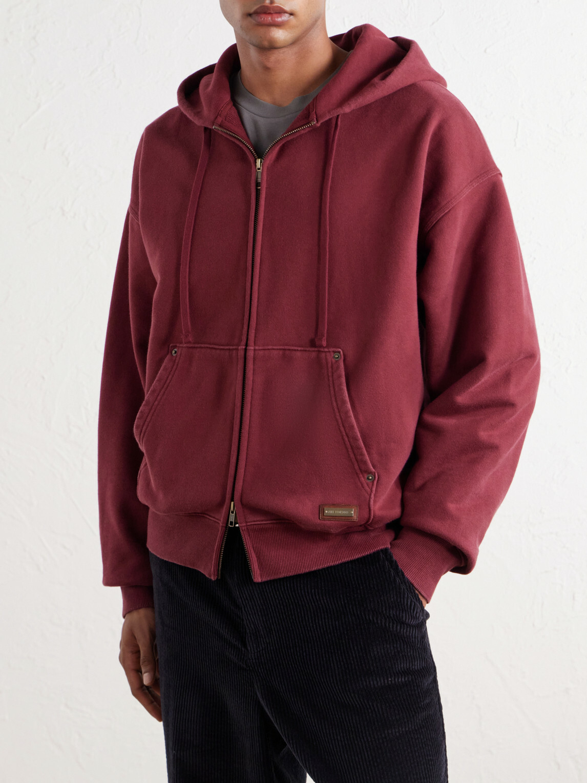 Aimé Leon Dore - Cotton-Jersey Zip-Up Hoodie - Red