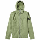 Stone Island Men's Supima Cotton Twill Stretch Hooded Jacket in Sage