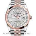 Rolex Datejust 36 Automatic Silver Palm Motif Dial Chronometer Watch 126201SSPLMJ